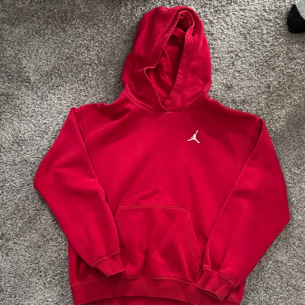 Jordan Red Hoodie with Logo